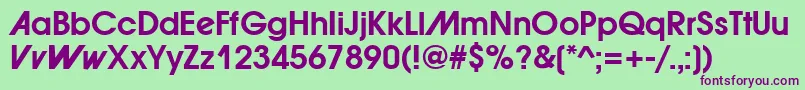 ForwardadBold Font – Purple Fonts on Green Background