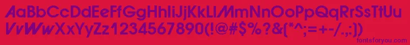 ForwardadBold Font – Purple Fonts on Red Background