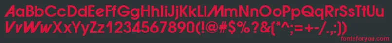 ForwardadBold Font – Red Fonts on Black Background