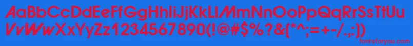 ForwardadBold Font – Red Fonts on Blue Background