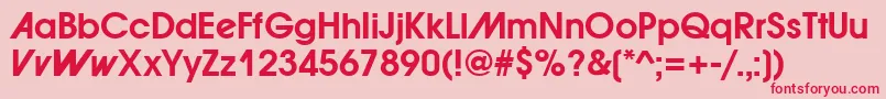 ForwardadBold Font – Red Fonts on Pink Background