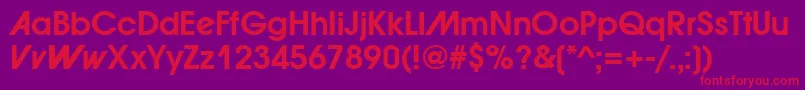 ForwardadBold Font – Red Fonts on Purple Background