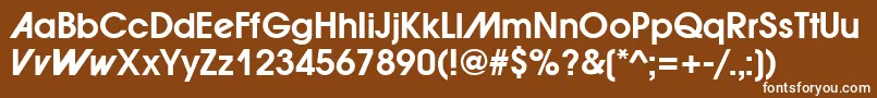 ForwardadBold Font – White Fonts on Brown Background