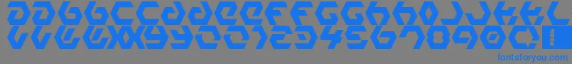 HexampleLdr Font – Blue Fonts on Gray Background