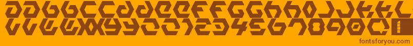 HexampleLdr Font – Brown Fonts on Orange Background