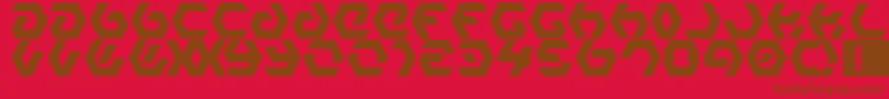 HexampleLdr Font – Brown Fonts on Red Background