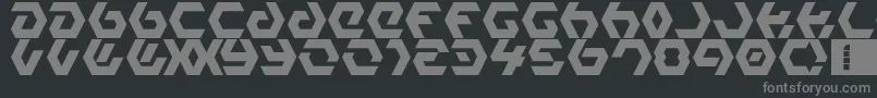 Czcionka HexampleLdr – szare czcionki na czarnym tle