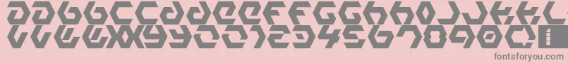 フォントHexampleLdr – ピンクの背景に灰色の文字