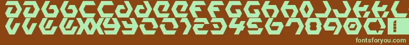 HexampleLdr Font – Green Fonts on Brown Background