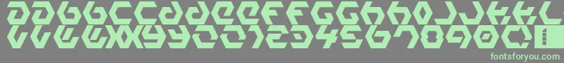 HexampleLdr Font – Green Fonts on Gray Background