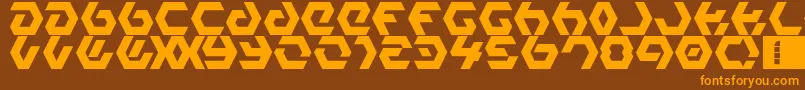 HexampleLdr Font – Orange Fonts on Brown Background