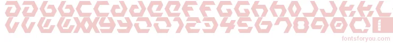 フォントHexampleLdr – 白い背景にピンクのフォント