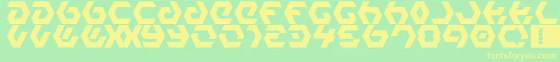 HexampleLdr Font – Yellow Fonts on Green Background