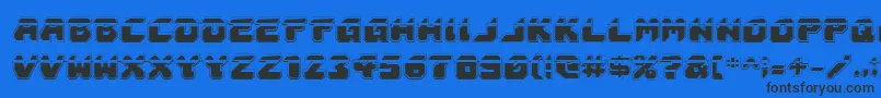 AstropolisLaserAcademy Font – Black Fonts on Blue Background