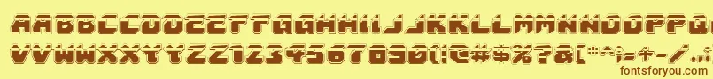 AstropolisLaserAcademy Font – Brown Fonts on Yellow Background