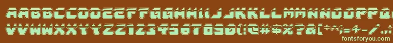 AstropolisLaserAcademy Font – Green Fonts on Brown Background