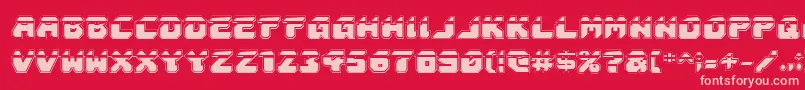 AstropolisLaserAcademy Font – Pink Fonts on Red Background