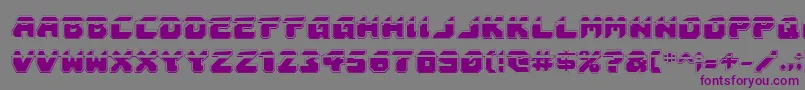 フォントAstropolisLaserAcademy – 紫色のフォント、灰色の背景