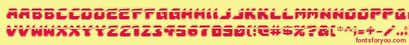 AstropolisLaserAcademy Font – Red Fonts on Yellow Background