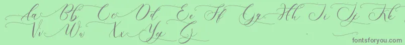 Schoolkid Font – Gray Fonts on Green Background