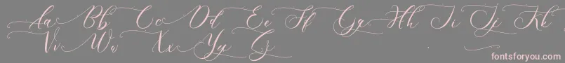 Schoolkid Font – Pink Fonts on Gray Background