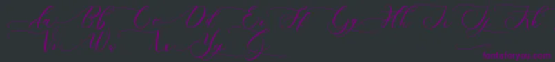 Schoolkid-Schriftart – Violette Schriften auf schwarzem Hintergrund