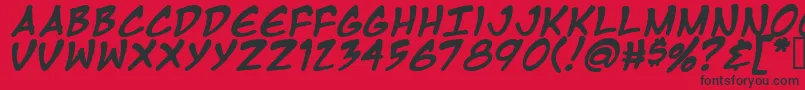 Mangatb Font – Black Fonts on Red Background