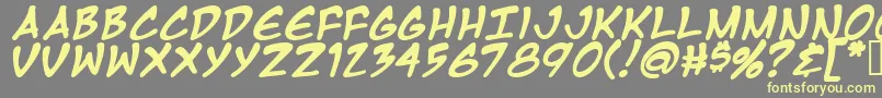 Mangatb Font – Yellow Fonts on Gray Background