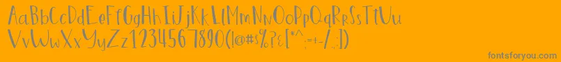 More about MarigoldRegular Font MarigoldRegular Font – Gray Fonts on Orange Background