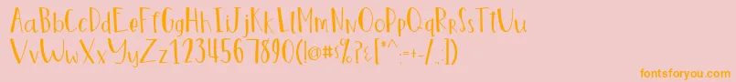 MarigoldRegular Font – Orange Fonts on Pink Background