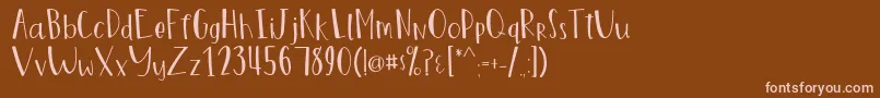 Шрифт MarigoldRegular – розовые шрифты на коричневом фоне