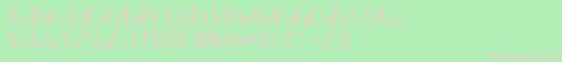 MarigoldRegular Font – Pink Fonts on Green Background