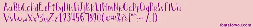 Police MarigoldRegular – polices violettes sur fond rose