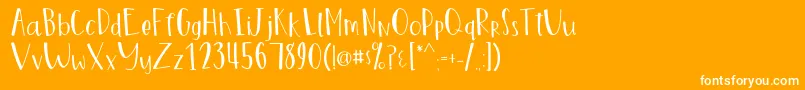 フォントMarigoldRegular – オレンジの背景に白い文字
