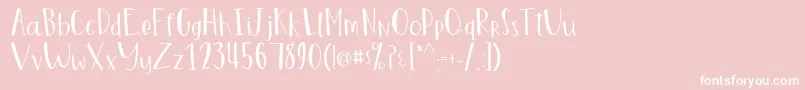 MarigoldRegular Font – White Fonts on Pink Background