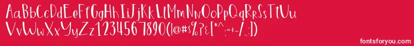 MarigoldRegular Font – White Fonts on Red Background