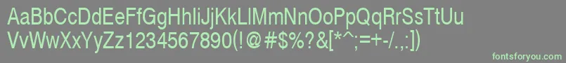 CyrveticaNarrow-fontti – vihreät fontit harmaalla taustalla