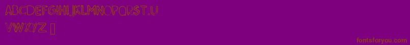 Fonte SkMildred – fontes marrons em um fundo roxo