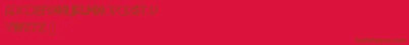 SkMildred Font – Brown Fonts on Red Background