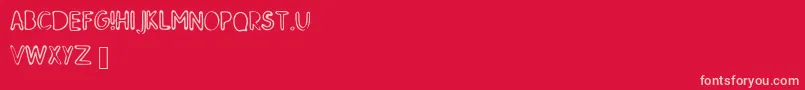 SkMildred Font – Pink Fonts on Red Background