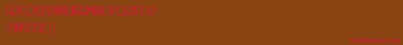 SkMildred Font – Red Fonts on Brown Background