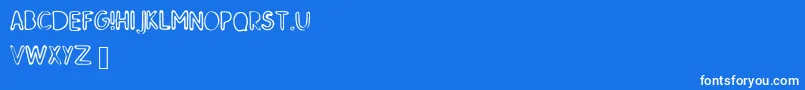 SkMildred-fontti – valkoiset fontit sinisellä taustalla
