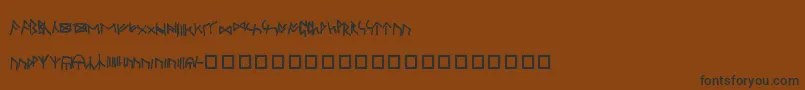 OxfordRunes Font – Black Fonts on Brown Background