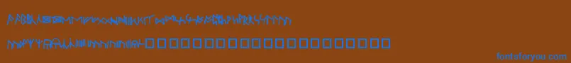 OxfordRunes Font – Blue Fonts on Brown Background