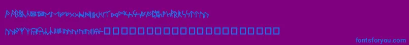 More about OxfordRunes Font OxfordRunes Font – Blue Fonts on Purple Background