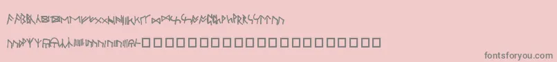 OxfordRunes Font – Gray Fonts on Pink Background