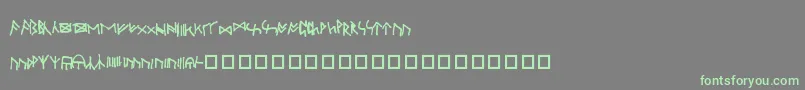 OxfordRunes Font – Green Fonts on Gray Background