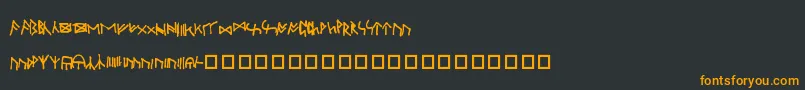 OxfordRunes Font – Orange Fonts on Black Background