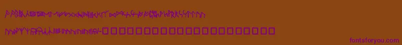 OxfordRunes Font – Purple Fonts on Brown Background