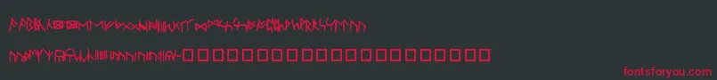 OxfordRunes Font – Red Fonts on Black Background